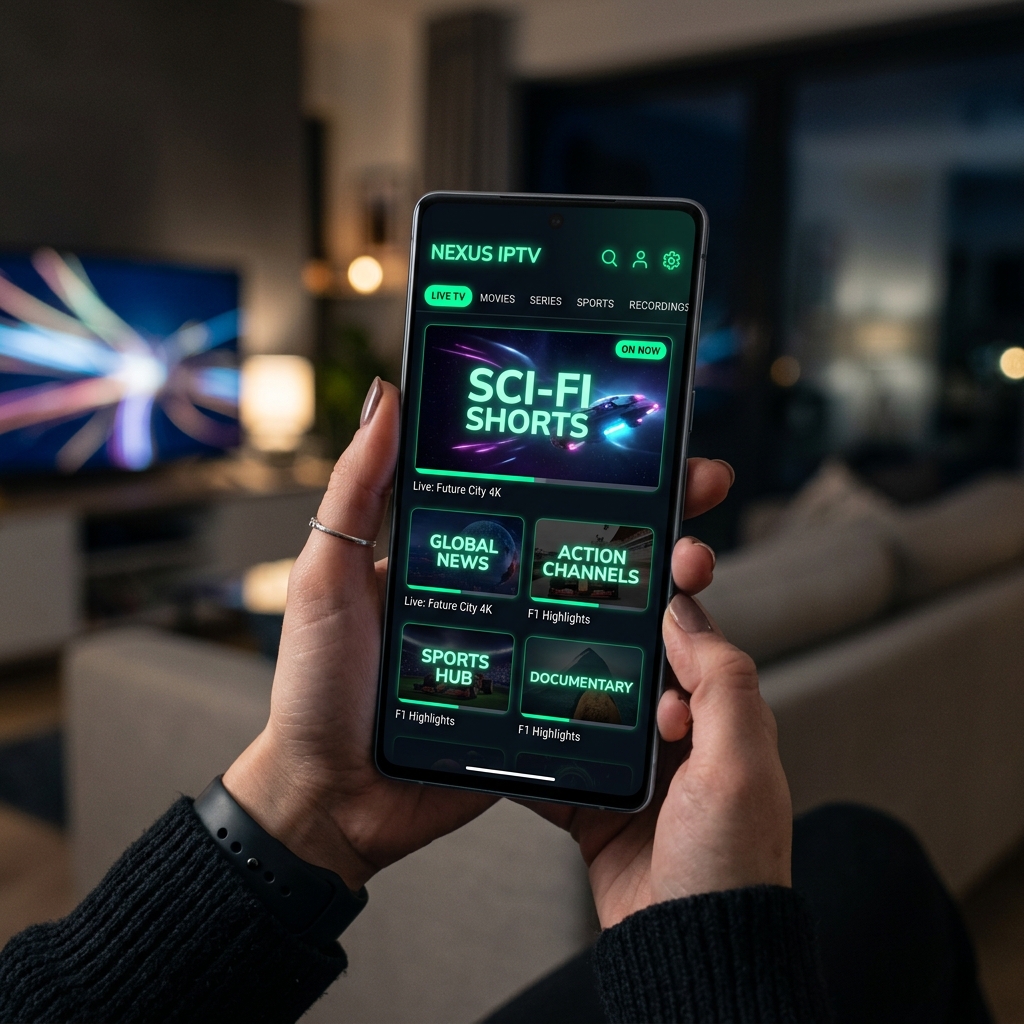 Snygg och modern Bästa IPTV app i en smartphone